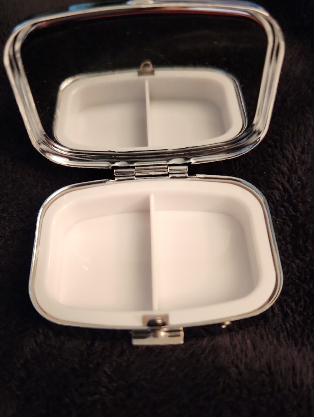 NEW - Pill Case, Pill Container with Mirror - 'If You're Happy...' - Picture 5 of 7